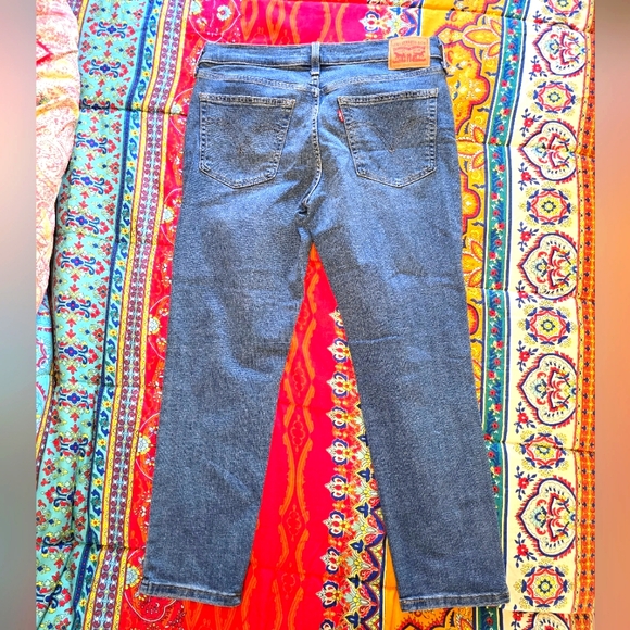 Levi's Boyfriend Jeans Womens 29 Blue Medium Wash Distressed Stretch- 2 Pair - Picture 5 of 15